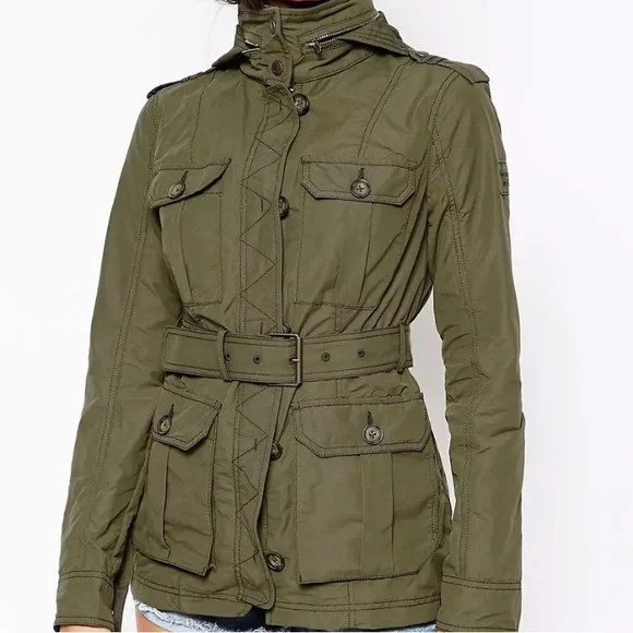 Abercrombie & Fitch Military Parka Jacket Size L - Picture 3 of 15